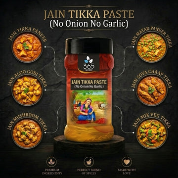 JAIN TIKKA PASTE (No Onion No Garlic) | Classic Indian Grill Base | Vegan | No Artificial Colours | 365 Spicery