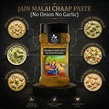 JAIN MALAI CHAAP PASTE (No Onion No Garlic) | Creamy Vegan Marinade | No Artificial Flavours | 365 Spicery