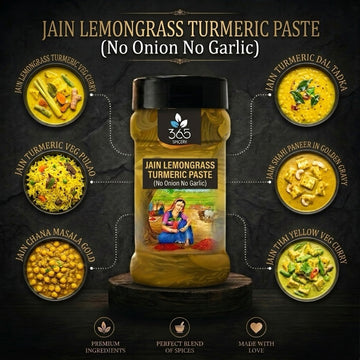 JAIN LEMONGRASS TURMERIC PASTE (No Onion No Garlic) | Aromatic Vegan Base | Natural Ingredients | 365 Spicery