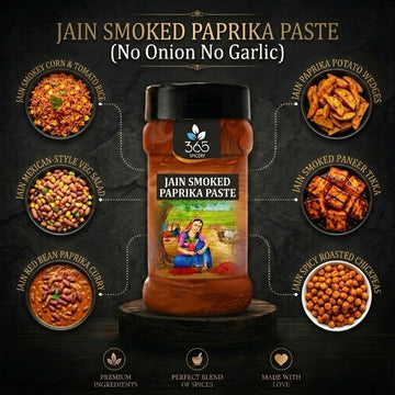 JAIN SMOKED PAPRIKA PASTE (No Onion No Garlic) | Gourmet Vegan Marinade | Natural Ingredients | 365 Spicery