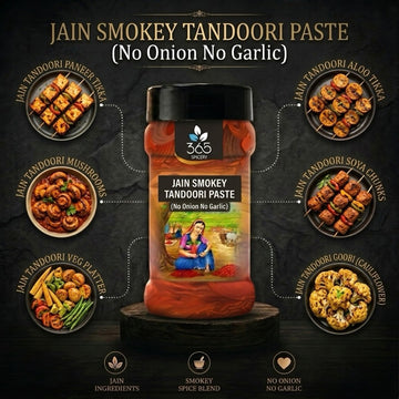 JAIN SMOKEY TANDOORI PASTE (No Onion No Garlic) | Vegan Grill Marinade | Natural Ingredients | 365 Spicery