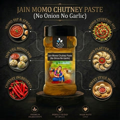 JAIN MOMO CHUTNEY PASTE (No Onion No Garlic) | Spicy Vegan Dip | No Artificial Colours | 365 Spicery
