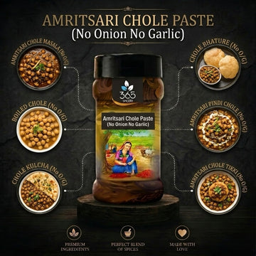 JAIN AMRITSARI CHOLE PASTE (No Onion No Garlic) | Authentic Curry Base | Vegan | No Preservatives | 365 Spicery
