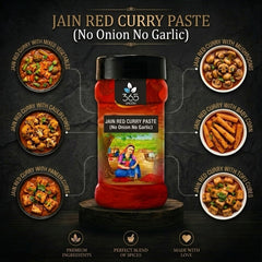 JAIN RED CURRY PASTE (No Onion No Garlic) | Premium Thai Gravy Base | Gluten-Free | No MSG | 365 Spicery