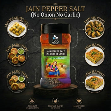Jain Pepper Salt | No Onion No Garlic | Jain-Friendly | Premium Quality | Essential Table Spice | 365 Spicery
