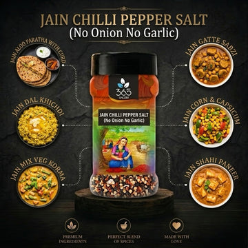 Jain Chilli Pepper Salt | No Onion No Garlic | Jain-Friendly | Gluten-Free | Everyday Seasoning | 365 Spicery