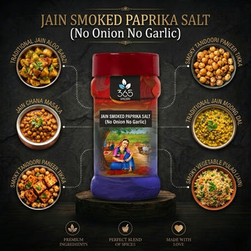 Jain Smoked Paprika Salt | No Onion No Garlic | Jain-Friendly | No Artificial Colours | Smoky | 365 Spicery