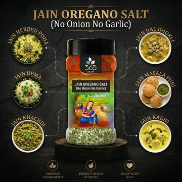 Jain Oregano Salt | No Onion No Garlic | Jain-Friendly | Gluten-Free | Perfect for Italian Dishes | 365 Spicery