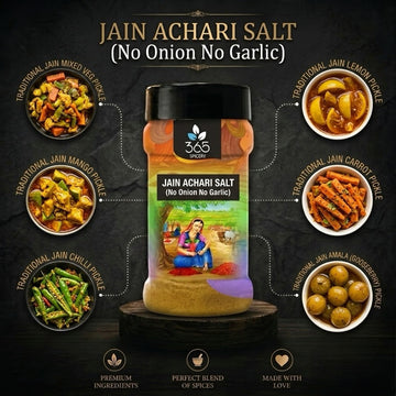 Jain Achari Salt | No Onion No Garlic | Jain-Friendly | Traditional Pickling Spices | Authentic | 365 Spicery