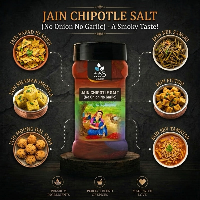 Jain Chipotle Salt | No Onion No Garlic | Jain-Friendly | Vegan | Premium Quality | Bold Spicy Flavour | 365 Spicery