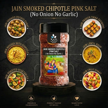 Jain Smoked Chipotle Pink Salt | No Onion No Garlic | Jain-Friendly | Vegan | Natural Ingredients | 365 Spicery
