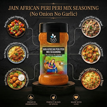Jain African Piri Piri Mix | No Onion No Garlic | Spicy Zesty Seasoning | Vegan | Natural | 365 Spicery