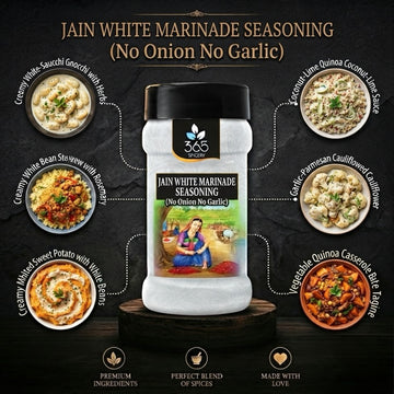 Jain White Marinade | No Onion No Garlic | Mild Creamy Grill Spice | No Artificial Flavours | 365 Spicery