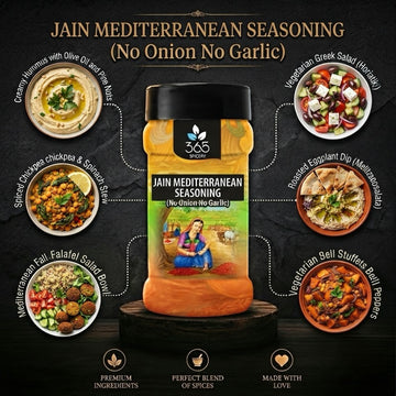 Jain Mediterranean Seasoning | No Onion No Garlic | Herb-Infused Grill Rub | Natural | 365 Spicery