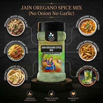 Jain Oregano Spice Mix | No Onion No Garlic | Ideal for Pizza & Pasta | Gluten-Free | 365 Spicery