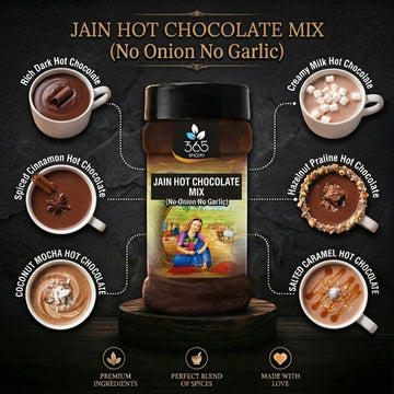 Jain Hot Chocolate Mix | Rich Cocoa Blend | No Artificial Colours | Premium Quality | 365 Spicery
