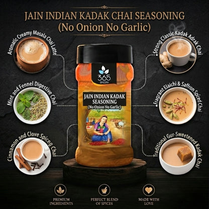 Jain Indian Chat Seasoning | No Onion No Garlic | Jain-Friendly | No Artificial Colours | For Street Food | 365 Spicery