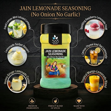 Jain Basil Lemon Seasoning | No Onion No Garlic | Jain-Friendly | Natural Ingredients | For Salads | 365 Spicery