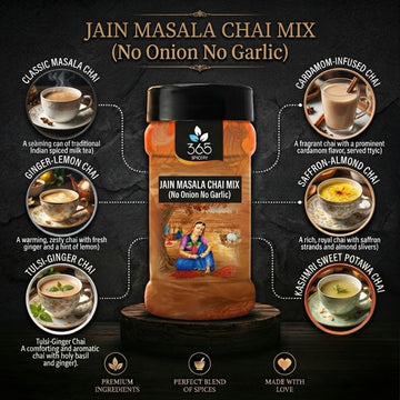 Masala Chai Mix | No Onion No Garlic | Jain-Friendly | Premium Quality | Authentic Indian Tea Blend | 365 Spicery