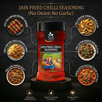 Jain Fried Chilli Seasoning | No Onion No Garlic | Jain-Friendly | No MSG | Premium Street Food | 365 Spicery