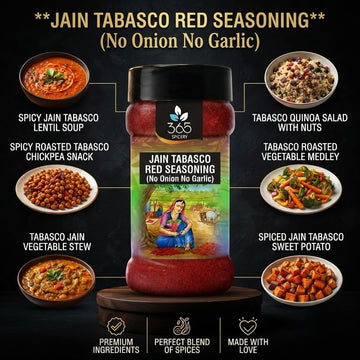 Jain Tabasco Red Seasoning | No Onion No Garlic | Jain-Friendly | No Artificial Colours | Vegan | 365 Spicery