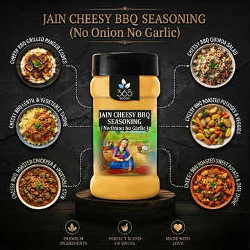 Jain Cheesy BBQ Seasoning | No Onion No Garlic | Jain-Friendly | Natural Ingredients | Premium Rub | 365 Spicery