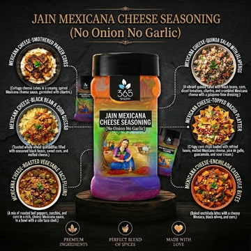 Jain Mexicana Cheese Seasoning | No Onion No Garlic | Jain-Friendly | No Artificial Colours | Vegan | 365 Spicery