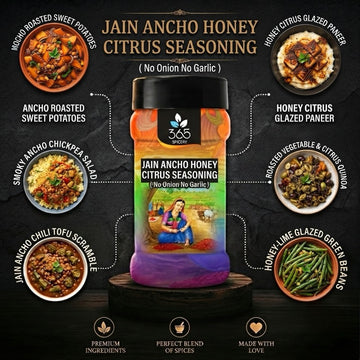 Jain Ancho Honey Citrus Seasoning | No Onion No Garlic | Jain-Friendly | No MSG | Premium Grill Rub | 365 Spicery