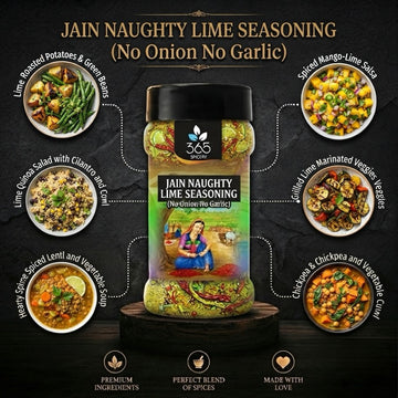Jain Naughty Lime Seasoning | No Onion No Garlic | Jain-Friendly | Natural Ingredients | For Street Food | 365 Spicery
