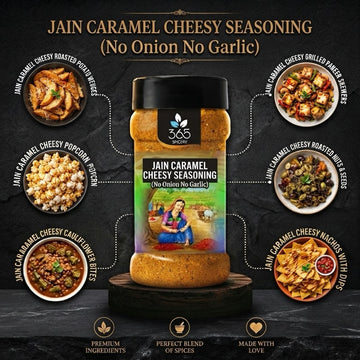 Jain Caramel Cheesy Seasoning | No Onion No Garlic | Jain-Friendly | No MSG | For Popcorn | 365 Spicery