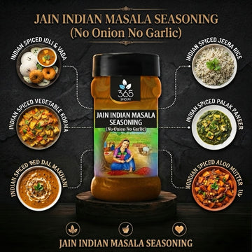 Jain Indian Masala Seasoning | No Onion No Garlic | Jain-Friendly | Premium Quality | For Fries | 365 Spicery