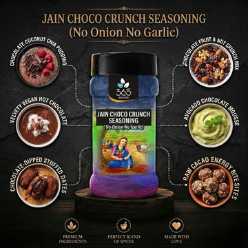 Jain Choco Crunch Seasoning | No Onion No Garlic | Jain-Friendly | Natural Ingredients | For Desserts | 365 Spicery
