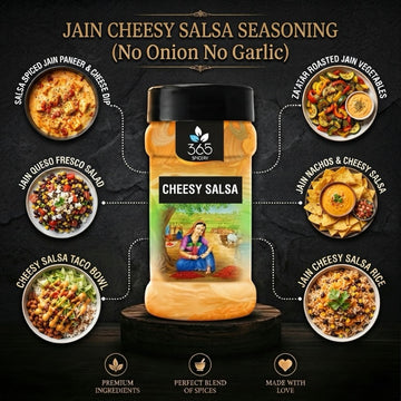 Jain Cheesy Salsa Seasoning | No Onion No Garlic | Jain-Friendly | No Artificial Flavours | For Grills | 365 Spicery