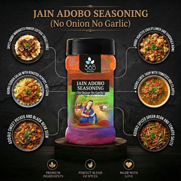 Jain Adobo Seasoning | No Onion No Garlic | Jain-Friendly | Classic Latin Spice | No MSG | 365 Spicery