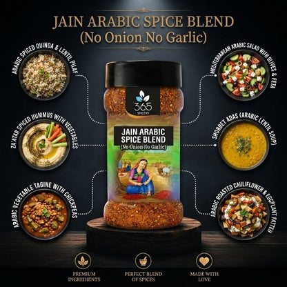 Jain Arabic Spice Blend | No Onion No Garlic | Jain-Friendly | Traditional Middle Eastern | 365 Spicery