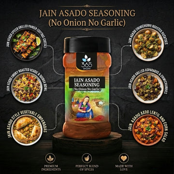 Jain Asado Seasoning | No Onion No Garlic | Jain-Friendly | Argentine Grill Blend | Gluten-Free | 365 Spicery