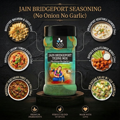 Jain Bridgeport Seasoning | No Onion No Garlic | Jain-Friendly | Gourmet Grill Blend | Natural | 365 Spicery