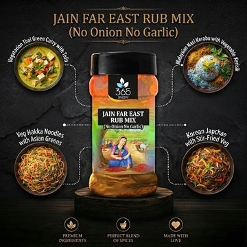 Jain Far East Rub Mix | No Onion No Garlic | Jain-Friendly | Asian Grill & Stir-fry | Natural | 365 Spicery