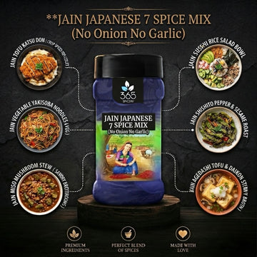 Jain Japanese 7 Spice Mix | No Onion No Garlic | Jain-Friendly | Shichimi Togarashi Style | 365 Spicery