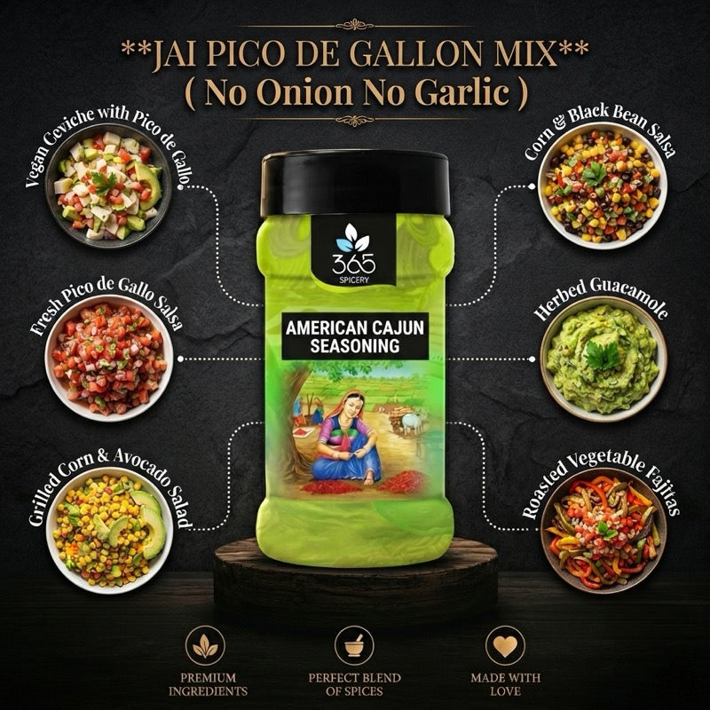 Jain Pico De Gallo Mix | No Onion No Garlic | Jain-Friendly | Fresh Salsa Blend | Natural | 365 Spicery