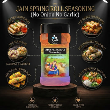 Jain Spring Roll Seasoning | No Onion No Garlic | Jain-Friendly | Crispy Snack Blend | Vegan | 365 Spicery