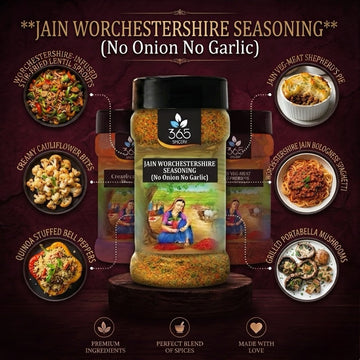 Jain Worchestershire Seasoning | No Onion No Garlic | Jain-Friendly | No Artificial Flavours | 365 Spicery