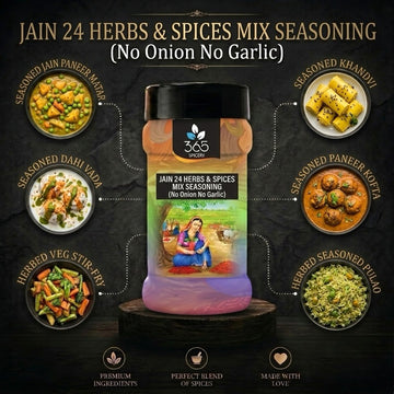 Jain 24 Herbs & Spices Mix | Premium Culinary Blend | No Onion No Garlic | No MSG | Jain-Friendly | 365 Spicery