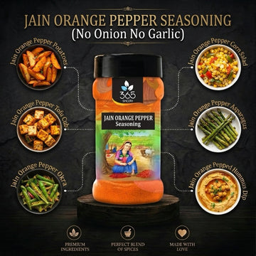 Jain Orange Pepper Seasoning | Zesty Citrus Spice Blend | No Onion No Garlic | Jain-Friendly | 365 Spicery