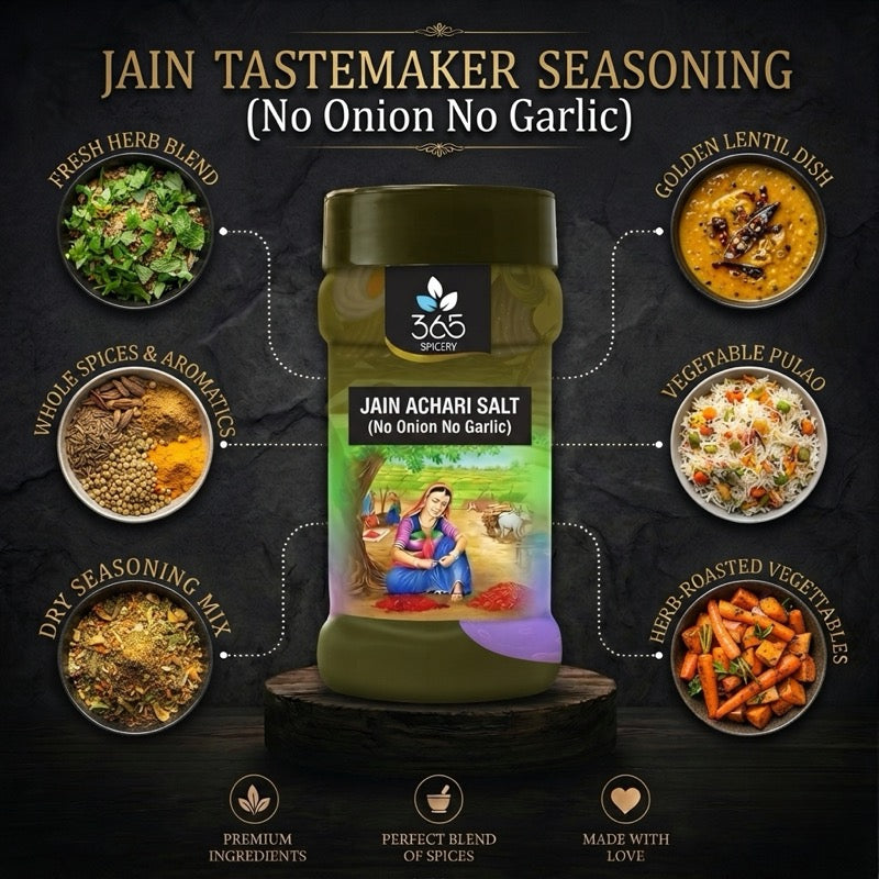 Jain Tastemaker Seasoning | Ultimate Flavour Booster | No Onion No Garlic | Natural | Jain-Friendly | 365 Spicery