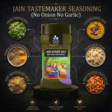 Jain Tastemaker Seasoning | Ultimate Flavour Booster | No Onion No Garlic | Natural | Jain-Friendly | 365 Spicery