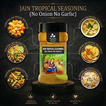 Jain Tropical Seasoning | Exotic Sweet & Tangy Blend | No Onion No Garlic | Jain-Friendly | 365 Spicery