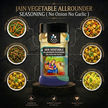 Jain Vegetable Allrounder | Versatile Kitchen Spice | No Onion No Garlic | Natural | Jain-Friendly | 365 Spicery