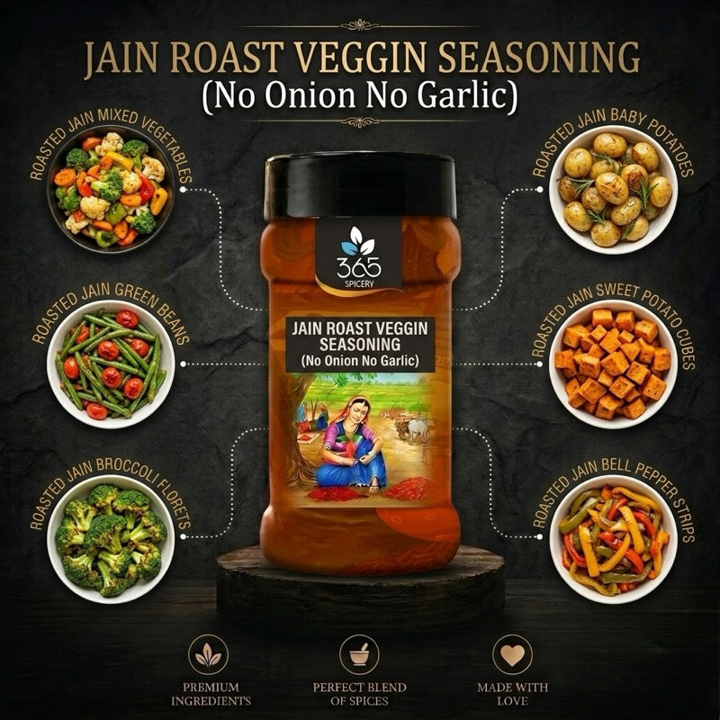 Jain Roast Veggie Seasoning | Perfect for Grills & Snacks | No Onion No Garlic | Jain-Friendly | 365 Spicery
