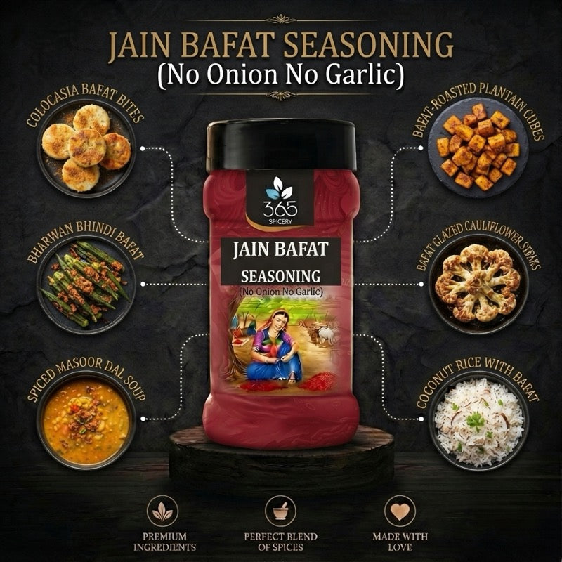 Jain Bafat Seasoning | No Onion No Garlic | Jain-Friendly | No Artificial Flavours | For Street Food | 365 Spicery